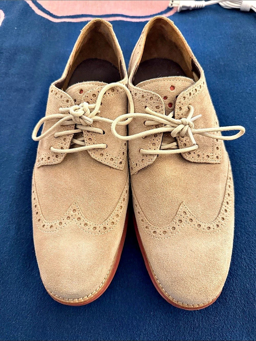 Cole Haan Original LunarGrand Wingtip Oxford Men's Tan/Brown Brogue Shoes